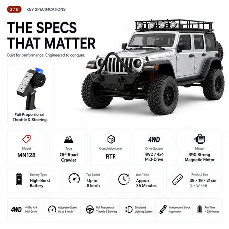 1:12 Jeep Wrangler Coche 4WD RTR RC Todoterreno RC Coche