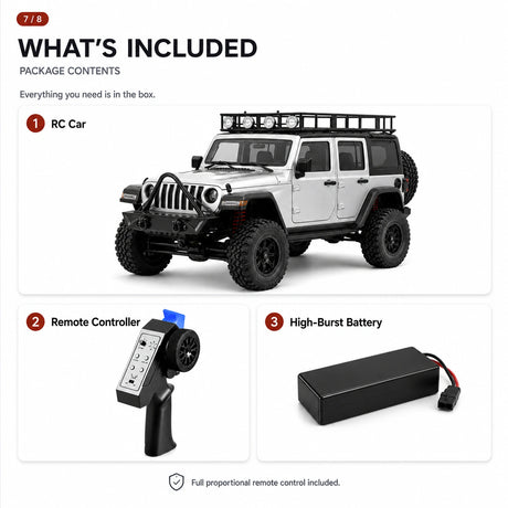 1:12 Jeep Wrangler Coche 4WD RTR RC Todoterreno RC Coche