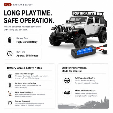 1:12 Jeep Wrangler Coche 4WD RTR RC Todoterreno RC Coche