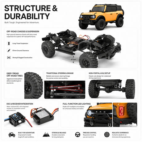 1:10 سيارة RC سيارة فورد برونكو للطرق الوعرة RTR RC