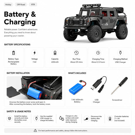 1:12 Hummer H1 للطرق الوعرة Truck 4WD RTR سيارة تحكم عن بعد