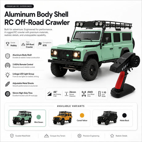 1:20 Land Rover Defender 110 Crawler RTR سيارة تحكم عن بعد