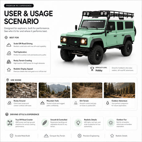 1:20 Land Rover Defender 110 Crawler RTR سيارة تحكم عن بعد