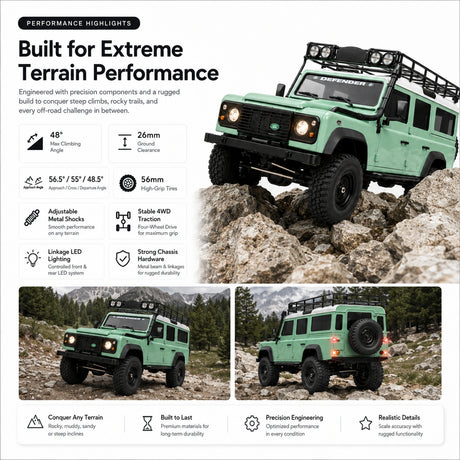 1:20 Land Rover Defender 110 Crawler RTR سيارة تحكم عن بعد