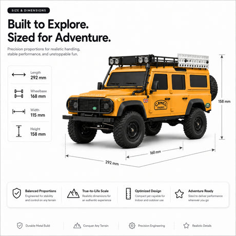 1:20 Land Rover Defender 110 Crawler RTR سيارة تحكم عن بعد