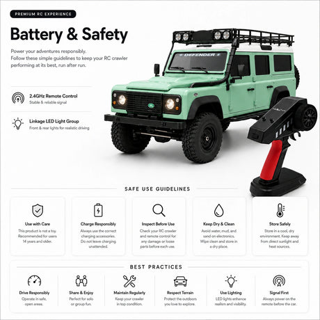 1:20 Land Rover Defender 110 Crawler RTR سيارة تحكم عن بعد