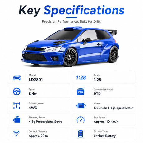 1:28 المقياس Volkswagen Polo R RC Car RC Car