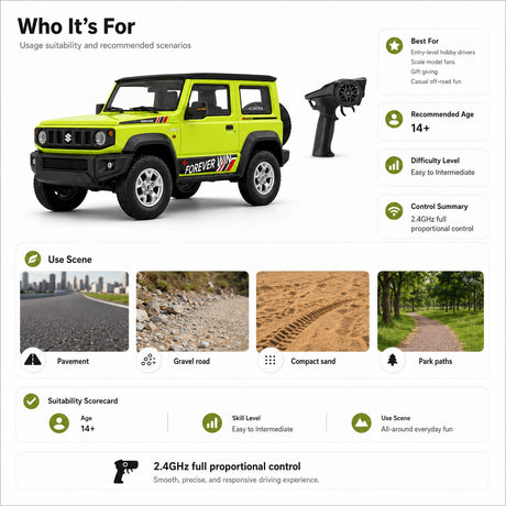 1:16 المقياس Suzuki Jimny RC Off-Road Crawler - 2.4GHz Simulation Car Series RC Car