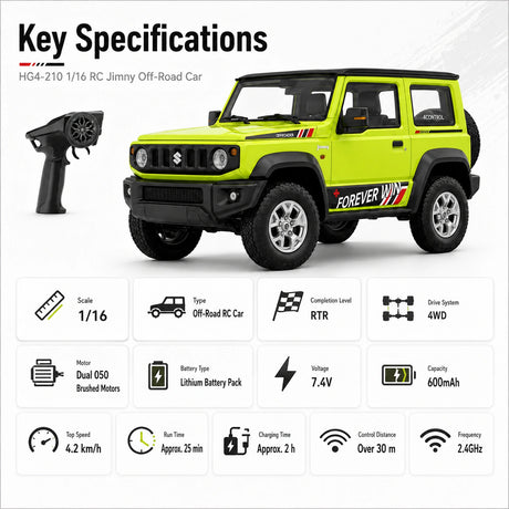 1:16 المقياس Suzuki Jimny RC Off-Road Crawler - 2.4GHz Simulation Car Series RC Car