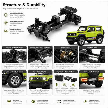 1:16 المقياس Suzuki Jimny RC Off-Road Crawler - 2.4GHz Simulation Car Series RC Car