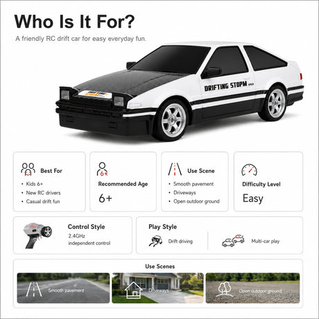 1:15 المقياس Classic Toyota AE86 Drift RC Car - Drift Car Model RC Car