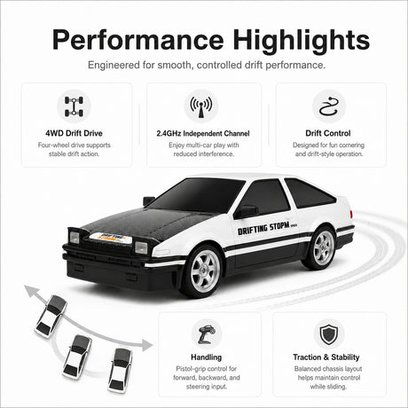 1:15 المقياس Classic Toyota AE86 Drift RC Car - Drift Car Model RC Car