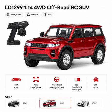 1:14 Range Rover Evoque RC Off-Road SUV - High Simulation All-Terrain Model RC Car