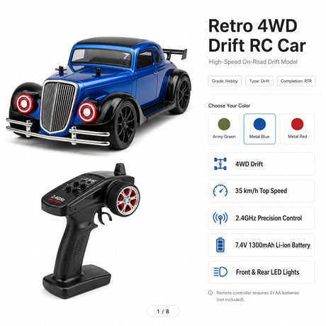 1:10 المقياس Classic Vintage RC Car - High Speed with Realistic Detailing RC Car