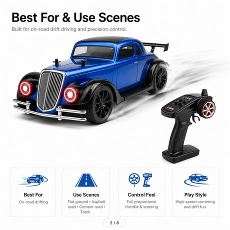 1:10 المقياس Classic Vintage RC Car - High Speed with Realistic Detailing RC Car