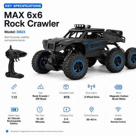 1:12 Remote Control 6-Wheel Off-Road Climbing Car RC Car