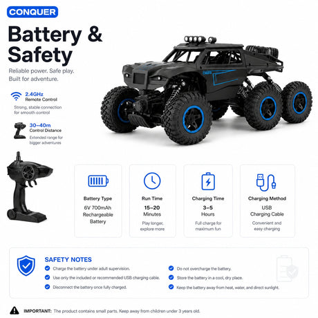 1:12 Remote Control 6-Wheel Off-Road Climbing Car RC Car