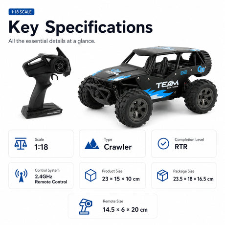 1:18 المقياس Alloy Climbing RC Car RC Car