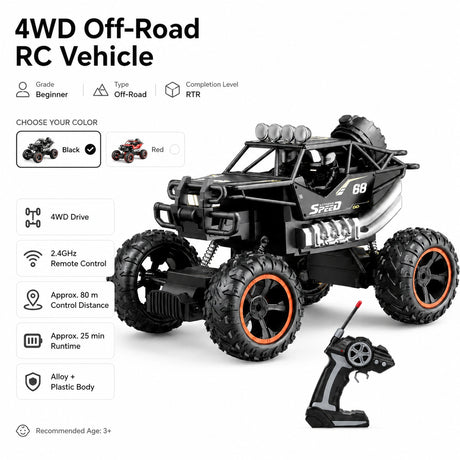 1:28 المقياس Metal Climbing RC Car - Ultimate Off-Road Experience RC Car