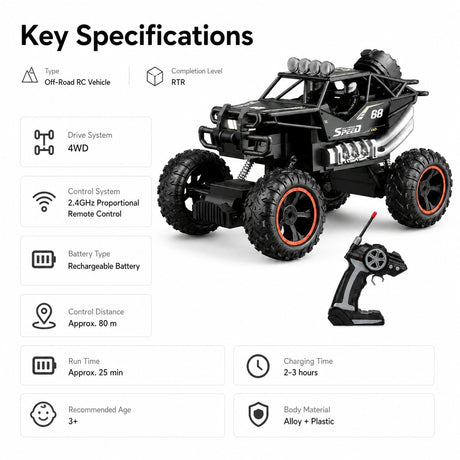 1:28 المقياس Metal Climbing RC Car - Ultimate Off-Road Experience RC Car