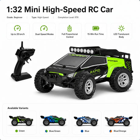 1:32 المقياس High-Speed RC Off-Road Car - Dual-Channel Mini Rock Crawler RC Car