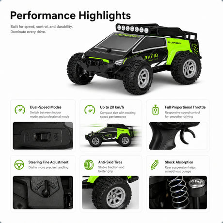 1:32 المقياس High-Speed RC Off-Road Car - Dual-Channel Mini Rock Crawler RC Car