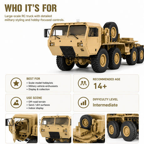 1:12 المقياس High-Imitation U.S. Military Truck 8x8 RC Car RC Car