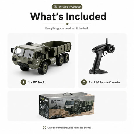 1:16 Military للطرق الوعرة Truck 6WD RTR سيارة تحكم عن بعد
