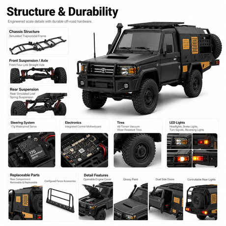 MN 1:12 Toyota Land Cruiser للطرق الوعرة Crawler 4WD RTR سيارة تحكم عن بعد