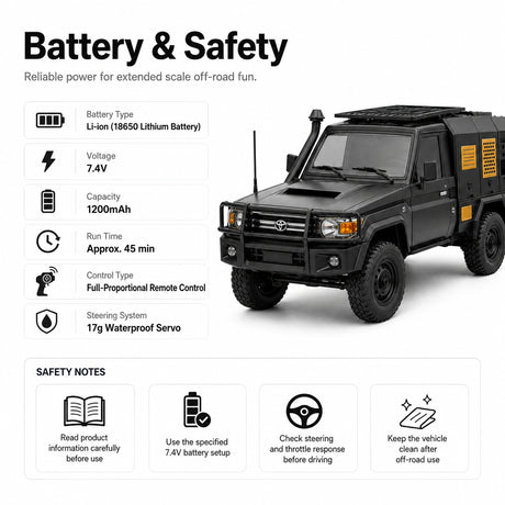 MN 1:12 Toyota Land Cruiser للطرق الوعرة Crawler 4WD RTR سيارة تحكم عن بعد