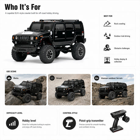 1:24 RC Car Hummer H2 Rock Crawler RC Car