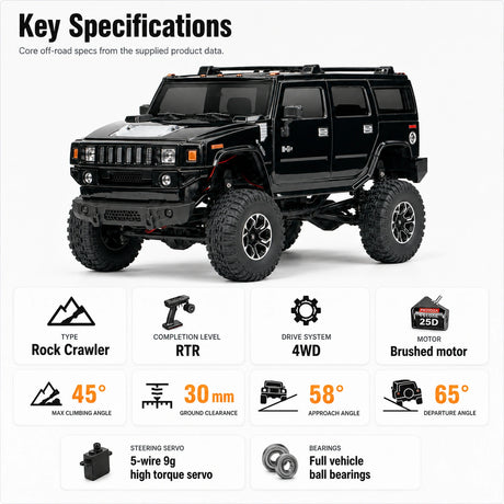 1:24 RC Car Hummer H2 Rock Crawler RC Car