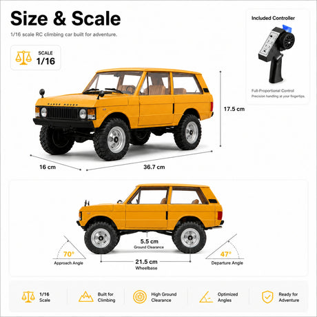 MN 1:16 Range Rover Classic Crawler 4WD RTR سيارة تحكم عن بعد