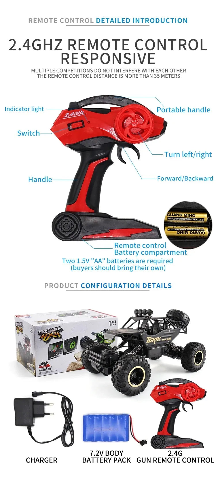 1:12 R/C STK-008 2.4G Off-Road Climb Car RC Car