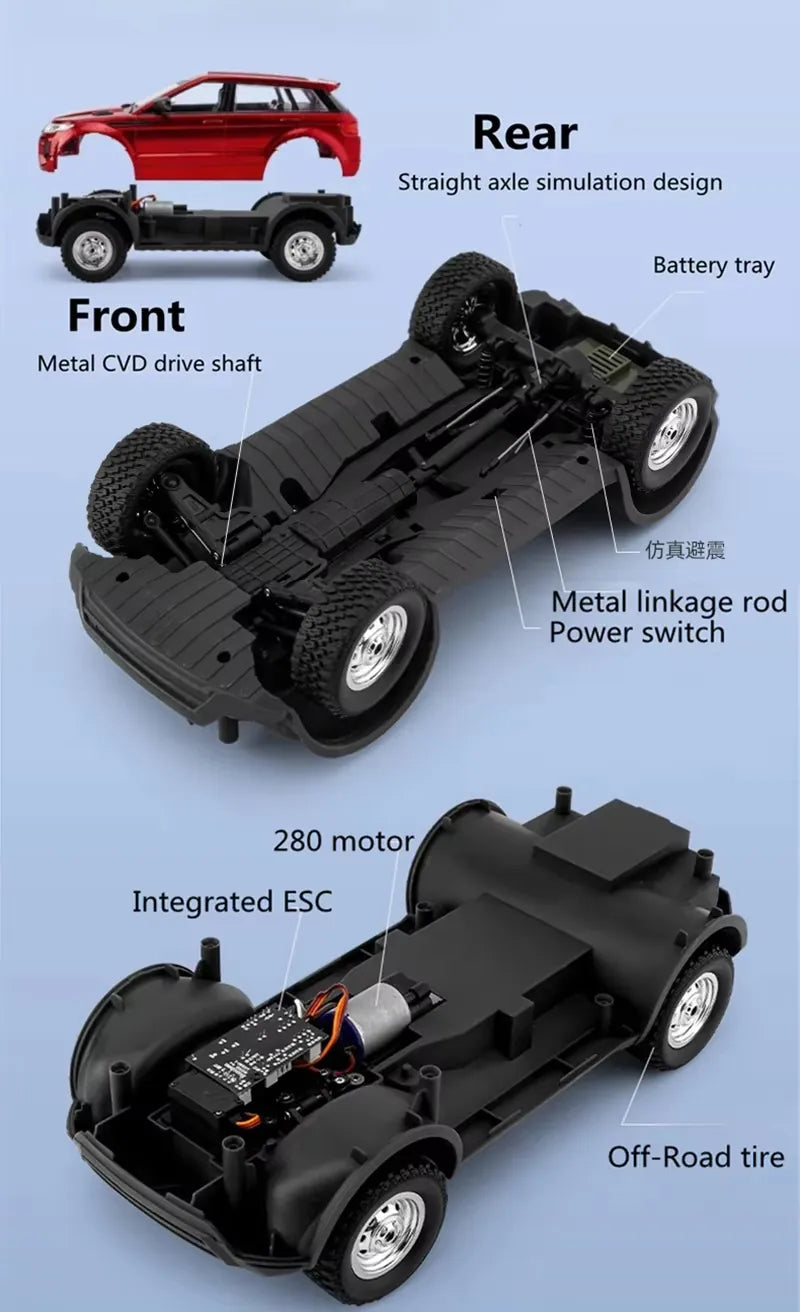 1:14 Range Rover Evoque RC Off-Road SUV - High Simulation All-Terrain 모델 RC Car