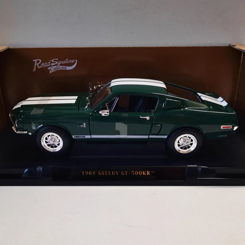 [Road Signature] 1:18 Ford 1968 Shelby GT500 KR Green Model Car Die-Cast