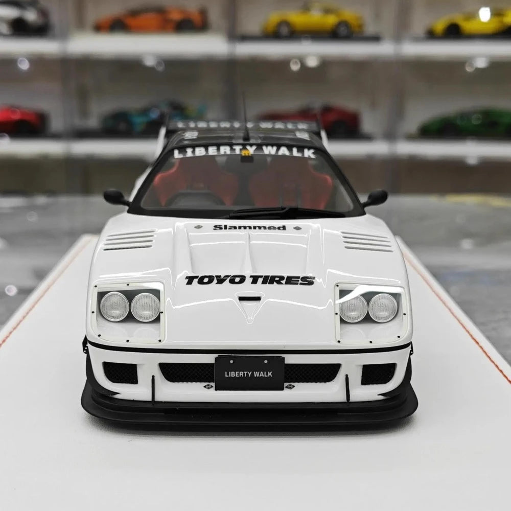 [Runner] 1:18 Ferrari 1987 F40 LBWK AZ-1 bianco modellino di auto resina