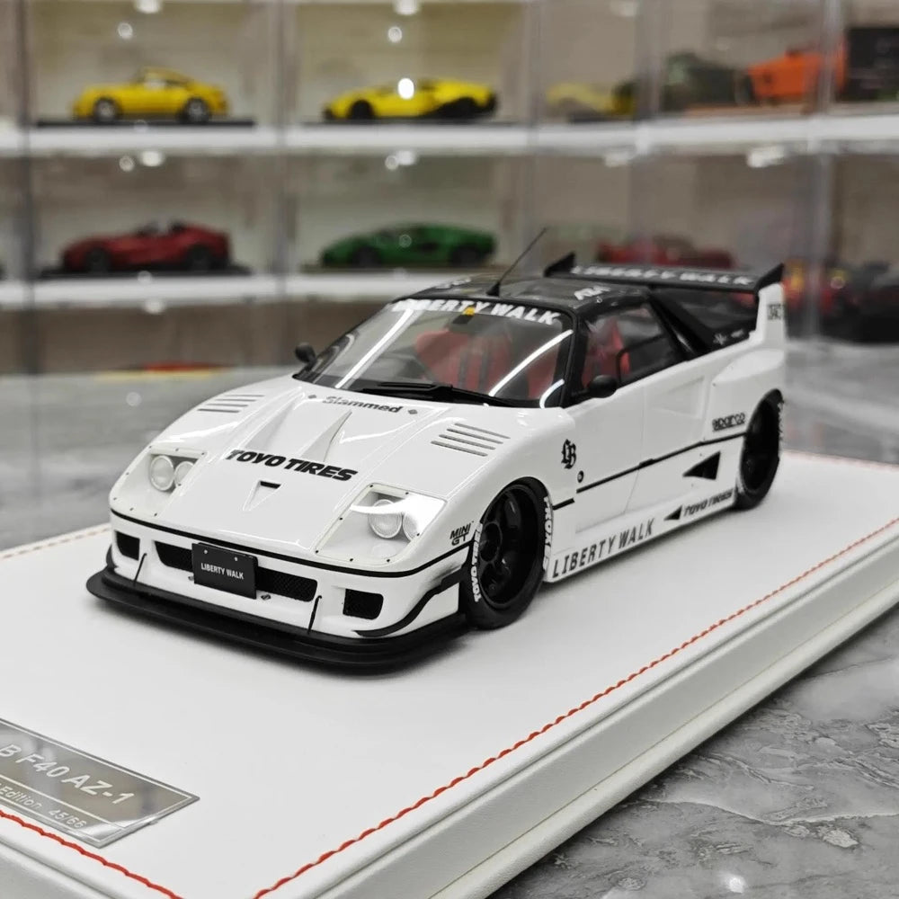 [Runner] 1:18 Ferrari 1987 F40 LBWK AZ-1 bianco modellino di auto resina
