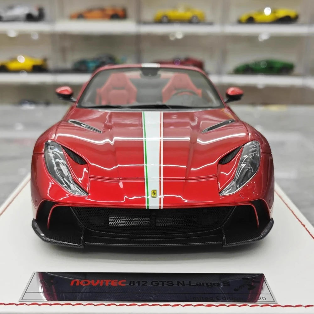 [Runner] 1:18 Ferrari 2019 812 GTS Novitec N-Largo S Magenta Model Car Resin