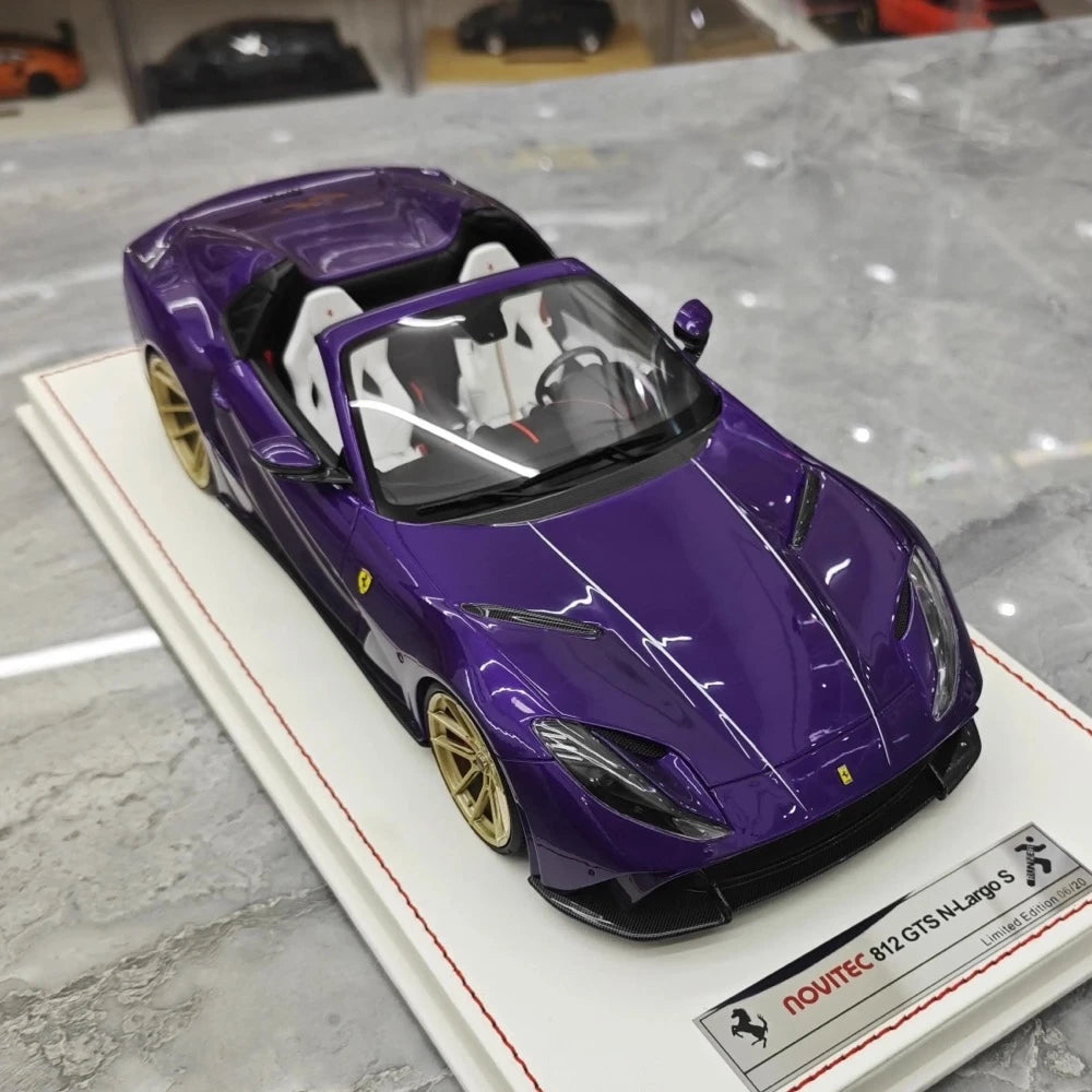 [Runner] 1:18 Ferrari 2019 812 GTS Novitec N-Largo S Purple Model Car Resin
