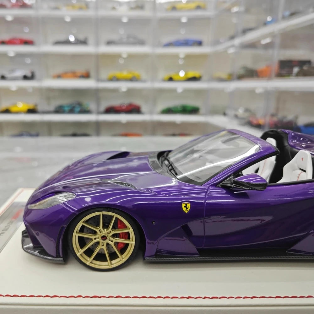 [Runner] 1:18 Ferrari 2019 812 GTS Novitec N-Largo S Purple Model Car Resin