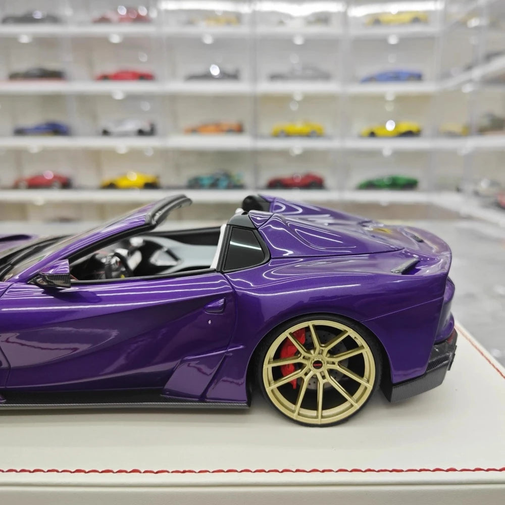 [Runner] 1:18 Ferrari 2019 812 GTS Novitec N-Largo S Purple Model Car Resin