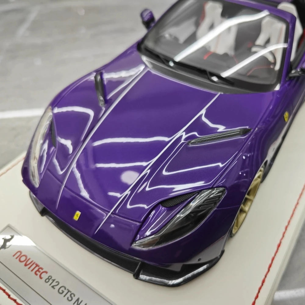 [Runner] 1:18 Ferrari 2019 812 GTS Novitec N-Largo S Purple Model Car Resin