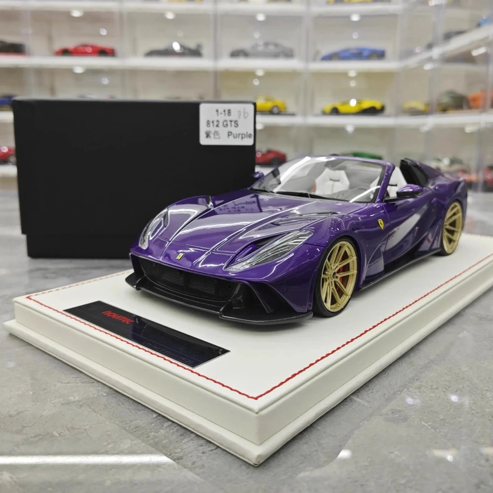 [Runner] 1:18 Ferrari 2019 812 GTS Novitec N-Largo S Purple Model Car Resin