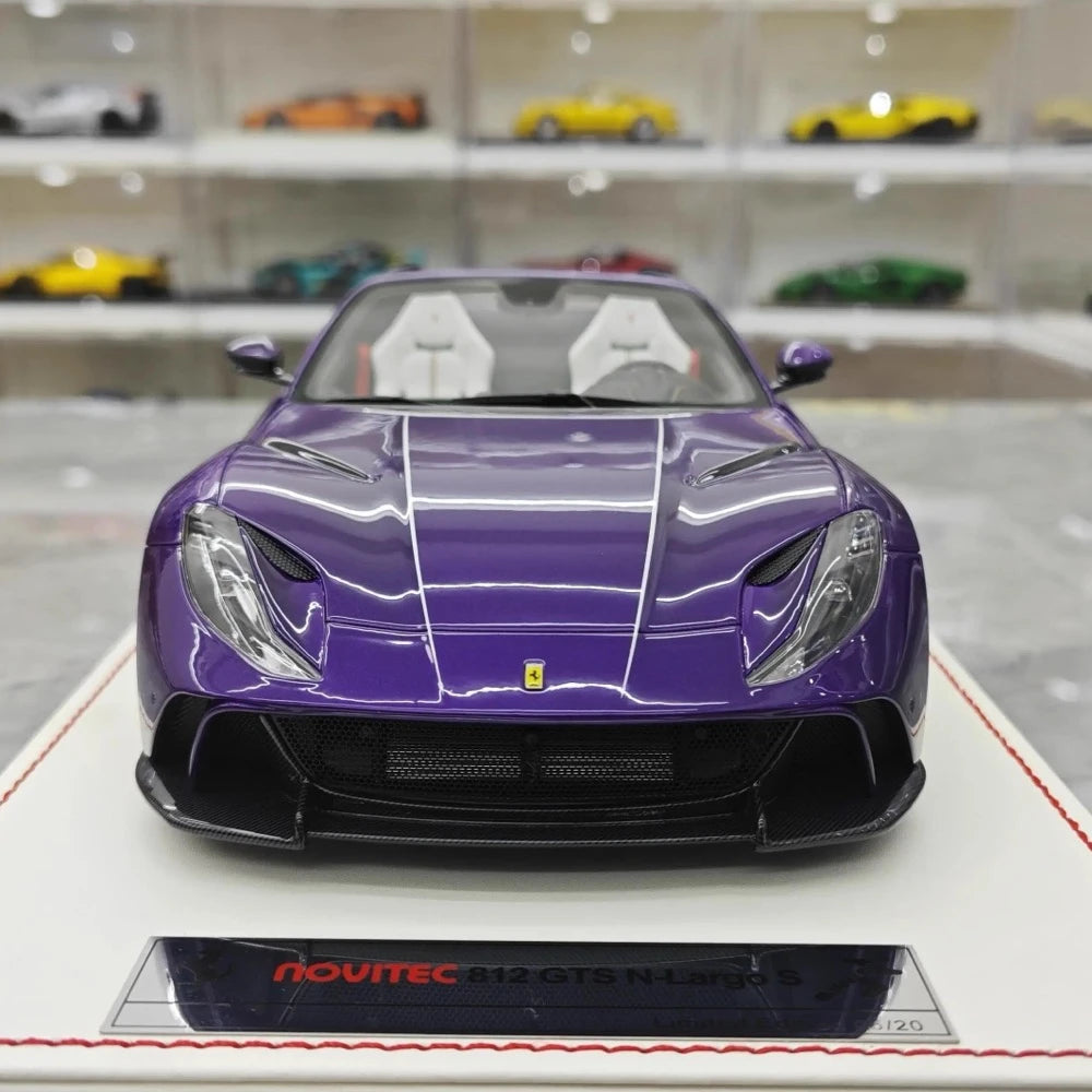 [Runner] 1:18 Ferrari 2019 812 GTS Novitec N-Largo S Purple Model Car Resin