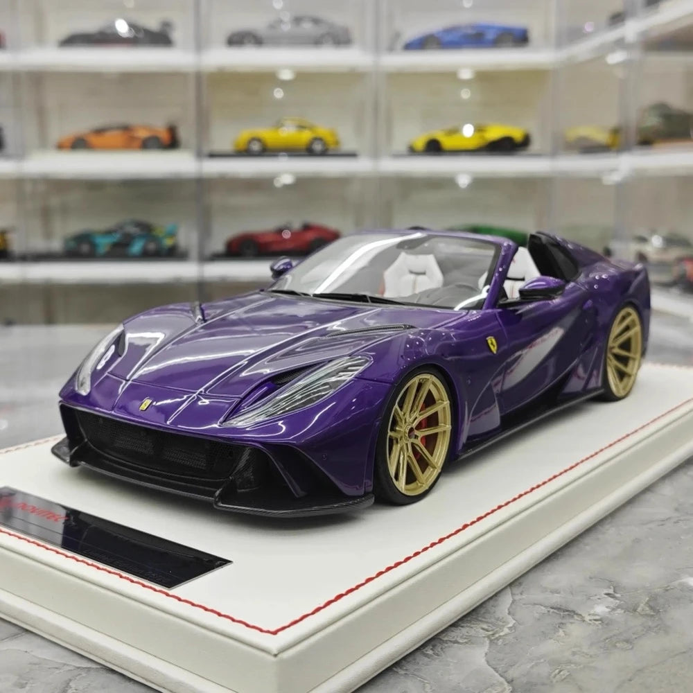 [Runner] 1:18 Ferrari 2019 812 GTS Novitec N-Largo S Purple Model Car Resin