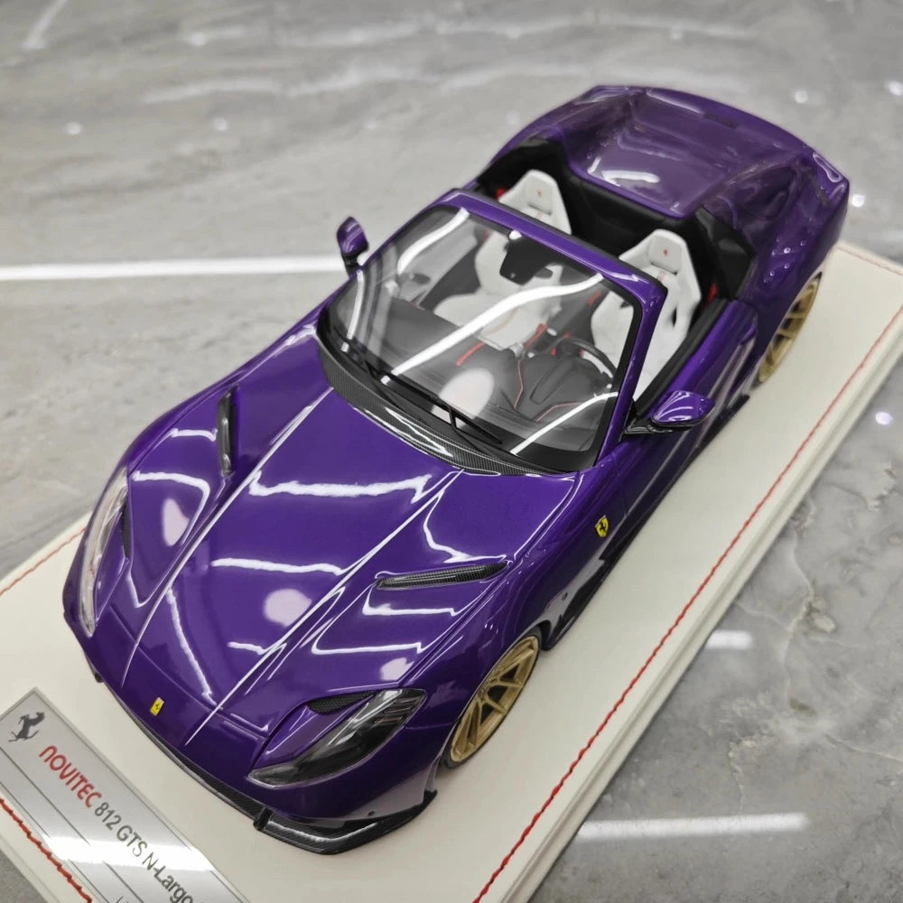 [Runner] 1:18 Ferrari 2019 812 GTS Novitec N-Largo S Purple Model Car Resin