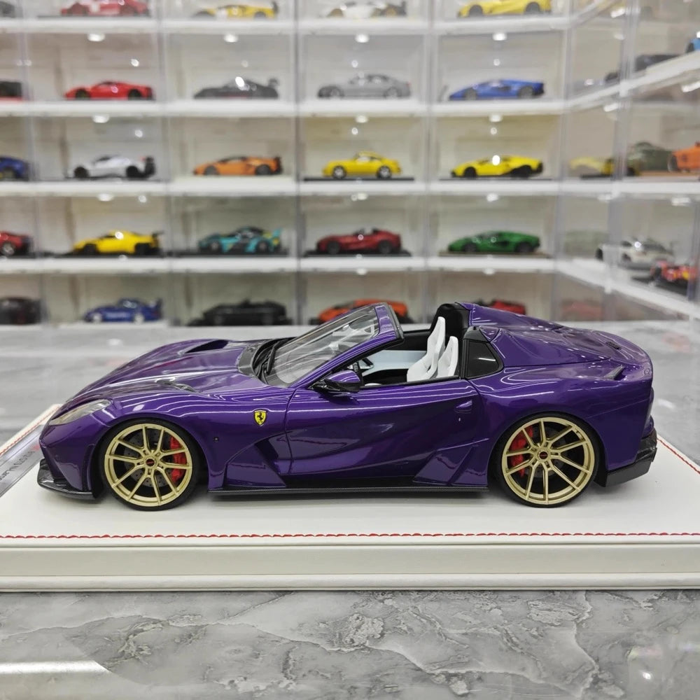 [Runner] 1:18 Ferrari 2019 812 GTS Novitec N-Largo S Purple Model Car Resin