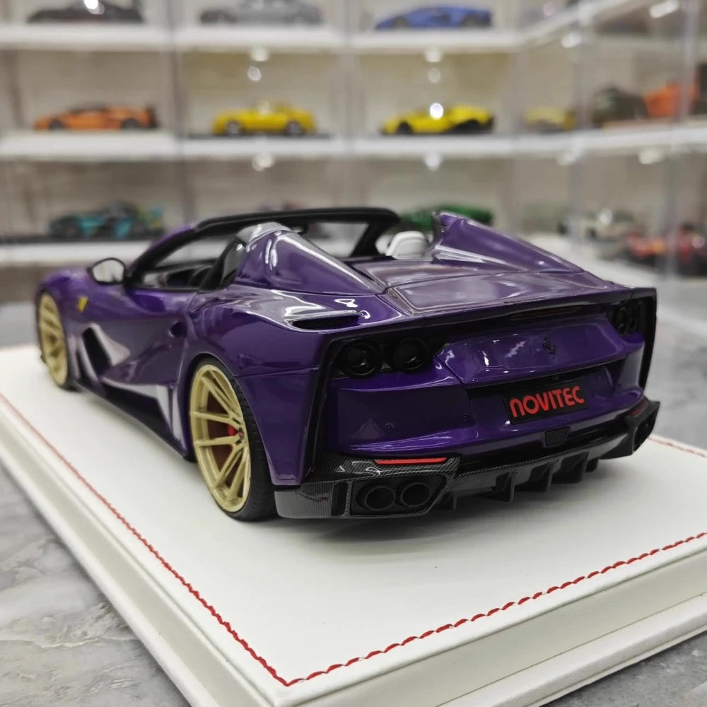 [Runner] 1:18 Ferrari 2019 812 GTS Novitec N-Largo S Purple Model Car Resin