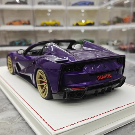 [Runner] 1:18 Ferrari 2019 812 GTS Novitec N-Largo S Purple Model Car Resin